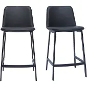 Miliboo - Design-Barhocker schwarz H 66 cm (2er-Set) ARSENE