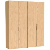 Masseno Drehtürenschrank ANCONA 200/240/58cm 4-türig Eichefarben