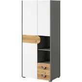 Masseno Drehtürenschrank ARCADA 80/189,5/53cm 2-türig Eichefarben