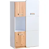 Masseno Drehtürenschrank MANTI 80/144/40cm 3-türig Weiß