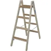 Krause Sprossen-Doppelleiter, Holz, 2 x 4 Sprossen