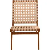 Miliboo - Lounge-Gartensessel aus Massivholz und geflochtenen Elementen in Beige LUCEA