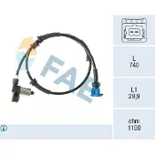 FAE ABS Sensor Raddrehzahl passend für PEUGEOT 106 II Schrägheck (1A, 1C) 78563