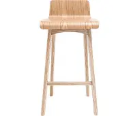 Miliboo - Barstuhl aus Holz - 65 cm - skandinavisch - BALTIK