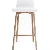 Miliboo - Barstuhl aus Holz - 65 cm - skandinavisch - BALTIK