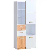 Masseno Drehtürenschrank MANTI 80/182,6/37,7cm 3-türig Weiß