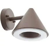 LINDBY Soran LED-Außenwandleuchte, Metall, Höhe 12 cm, braun, IP44 - , Soran, Braun / Rost, Metall, Modern