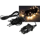 Chilitec 22840 LED Aussen-Lichterkette "CT-ALK040" 4m warmweiß, Kabel schwarz, IP44, 40 LEDs