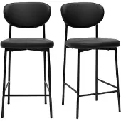 Miliboo - Schwarze Barhocker H65 cm (2er-Set) BREKA