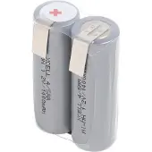 AccuCell 2HHR140 Akku passend für Rasierer 2,4 Volt, 1400mAh mit Lötfahnen zum Selbsteinbau