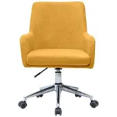 Miliboo - Design-Bürosessel senfgelb mit Samteffekt SHANA