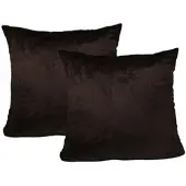 Jack 2er Set Teddy Flausch Kissen 40x40cm in braun | Gr.: 45x45 cm