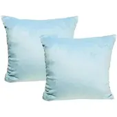 Jack 2er Set Teddy Flausch Kissen 40x40cm in hellblau | Gr.: 40x40 cm