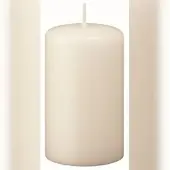 Kopschitz Kerzen Flachkopf-Stumpenkerzen Elfenbein 60 x Ø 40 mm, 12 Stück