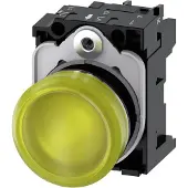 Siemens LEUCHTMELDER, GELB, Gelb, IP67, IP69K, CCC, CSA, UL, EAC, CE, 24 V, 2,2 cm, 57 g