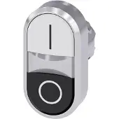 Siemens Twin pushbutton 22mm white: I black: O s
