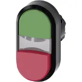 Siemens 3SU1000-3BB42-0AA0 Doppeldrucktaster, 22mm, rund, Kunststoff, grün, rot 3SU10003BB420AA0