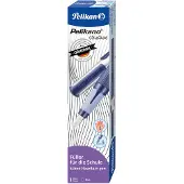 Pelikan Füllhalter o structure P481L, blau Schaft mit Rillenstruktur, ergonomische Soft-Griffzone