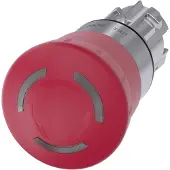 Siemens BEL. NOT-HALT-PILZDRUCKTASTER, 40MM, ROT, Turn-release, 94 g, 70 mm, 40 mm, 40 mm