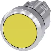 Siemens Pushbutton 22mm round metal shiny yellow