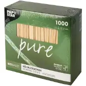 Papstar Rührstäbchen aus Bambus "pure", 13,5 cm, 1000 Stück, 1000 von FROG.coffee