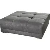 Die Möbelfundgrube Hocker Sitzhocker 120 x 120 cm Microfaser grau - MOLDAU