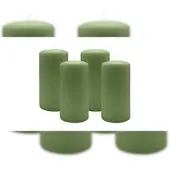 Kopschitz Kerzen 4er Set Stumpenkerzen/Adventskranzkerzen Grün Ø 100 x 200 mm