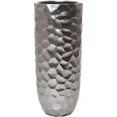 VIVANNO Bodenvase Amolar 41 cm x 41 cm x 95 cm Satinsilber