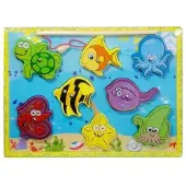 Swede Holzpuzzle mit Angelrute –