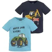 Kidsworld T-Shirt in türkis-bedruckt, marine-bedruckt | Gr.: 92/98