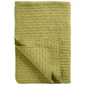 Ib Laursen Baumwoll-Quilt mit Kreuzstichen in herbal green | Gr.: onesize