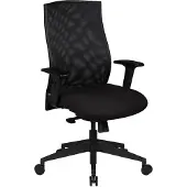 FineBuy Bürostuhl Bezug Stoff Schwarz Schreibtischstuhl Design Chefsessel Armlehne Drehstuhl Polsterung 120 kg