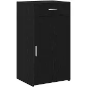 vidaXL Sideboard mit Schubladen Schwarz Eichen-Optik 50 x 42,5 x 93 cm