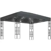 vidaXL Pavillon mit LED-Lichterkette 3x4 m Anthrazit
