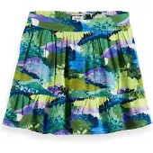 Scotch & Soda Girl Printed Viscose Skirt Arty Landscape Größe: 10 | Röcke Outlet | kids