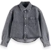 Scotch & Soda Girl Washed Black Denim Overshirt Black Mountain Black Mount Größe: 8 | Hemden Outlet | kids | Schwarz