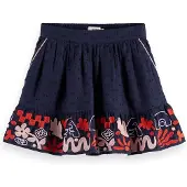 Scotch & Soda Girl Clip Jacquard Embroidered Skirt Sky Captain Größe: 10 | Röcke Outlet | Unisex