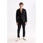 Scotch & Soda Core - Unconstructed Peak Lapel Cool-wool Blazer Black Größe: M | Blazer Outlet | Herren | Schwarz
