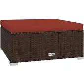 vidaXL 6-tlg. Garten-Lounge-Set mit Auflagen Poly Rattan Braun