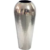 FineBuy Vase 50cm Aluminium Blumenvase Design Bodenvase Wohndeko Rund Dekovase Metall