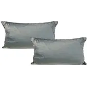 Jack 2er Set Teddy Flausch Kissen 30x50cm in grau | Gr.: 45x45 cm