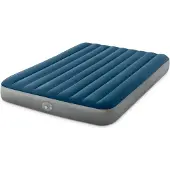 Intex Luftbett mit Pumpe Dunkelblau und Grau 152 x 203 x 25 cm