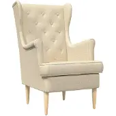 vidaXL Sessel Creme Stoff