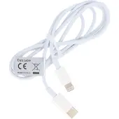 AccuCell USB-C Datenkabel passend für USB TYPE C USB-C auf iPhone Weiss für iPhone 11, 12, X, XS, XR
