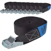 Baumarktplus 10x Spanngurt Klemmschloss Auto 1 Teilig 4m 250 kg Schwarz