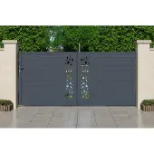 Casanoov Schiebetor Aus Aluminium Sunny 350x160cm Grau