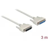 DeLOCK Serielles Kabel D-Sub 25 Stecker zu Buchse 3 m