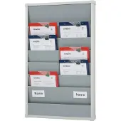Eichner Werkstattplaner , 2-bahnig, 6 Schienen, für bis zu 12 Auftragstaschen des Formates A4, B 554 x H 900 mm, Kunststoff, grau