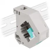 DeLOCK Hutschienenadapter mit Keystone SC Simplex Buchse zu SC Simplex Buchse aqua, Aqua-Farbe, Grau, Weiß, SC, SC, Weiblich, Weiblich, Kunststoff