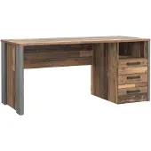 Forte Schreibtisch Arbeitstisch CLIF 160 cm Optik: Old Wood Vintage, 160x70x73 cm